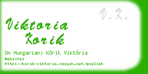 viktoria korik business card