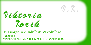 viktoria korik business card